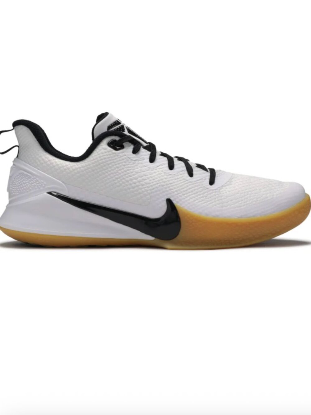 Nike Kobe Mamba Focus White and Black Cross-Training Sneakers with Gum Sole Sz 7